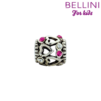 Bellini 564.400 - zilveren bedel met zirkonia&#039;s roze/wit