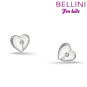 Bellini 575.026 - zilveren kinder oorbellen hartje