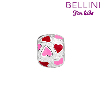 Bellini 567.409 - zilveren bedel hartjes emaille