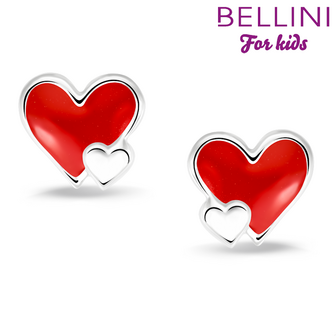 Bellini 575.019 - zilveren kinder oorbellen hartje